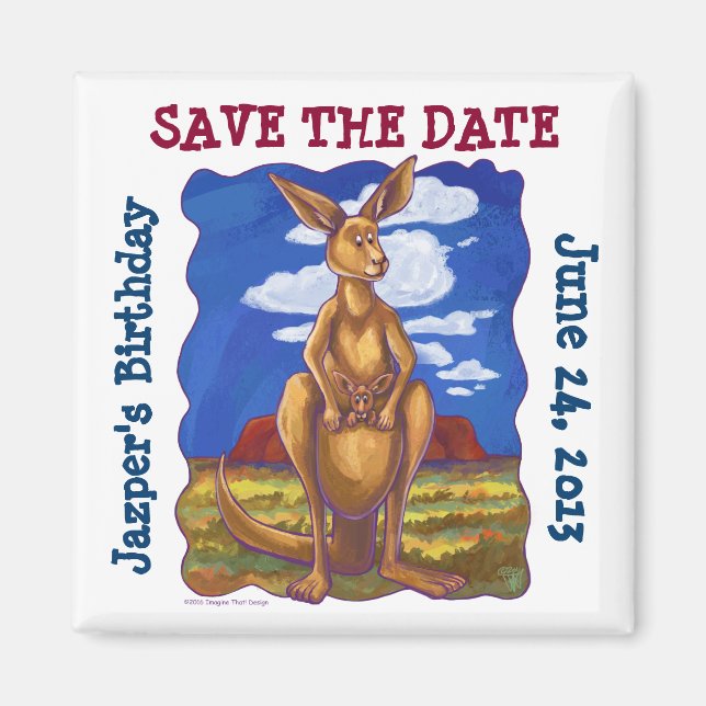 Kangaroo Party Centre Magnet (Framsidan)