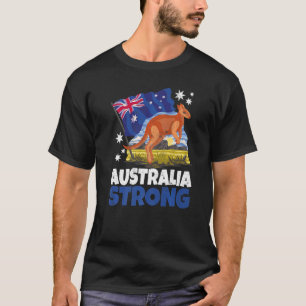 Kangaroo Patriotic Australian Flagga Australien St T Shirt