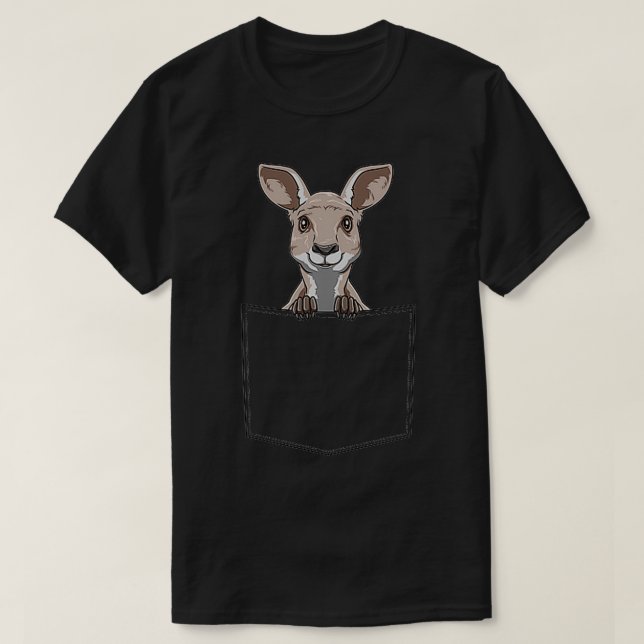 Kangaroo Pocket Kangaroo in Pocket Kangaroo Peekin T Shirt (Design framsida)