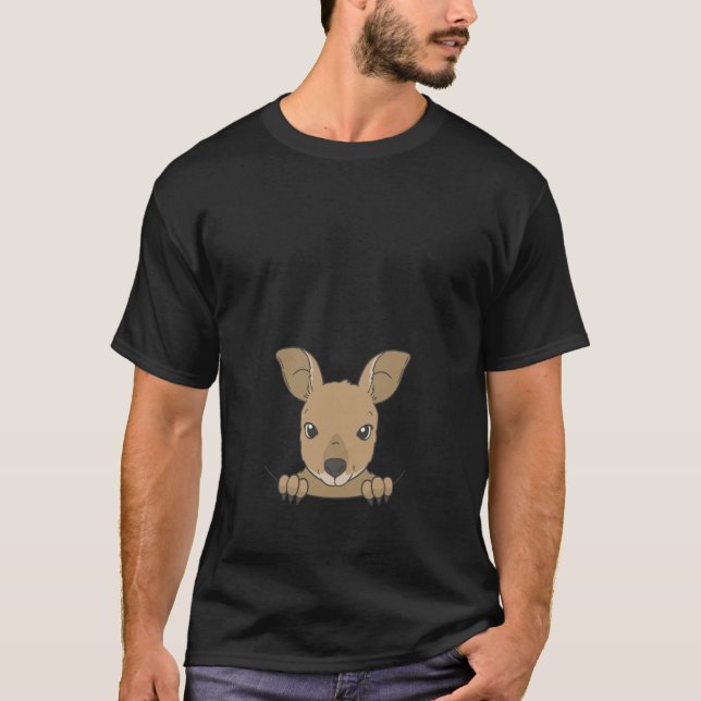 Kangaroo Pouch Marsupial Australia Kangaroo Costum T Shirt (Framsida)