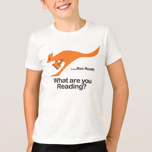 Kangaroo Reads Tee Shirt (Framsida)