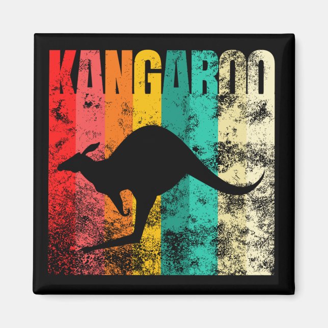 Kangaroo Retro Magnet (Framsidan)