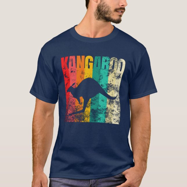 Kangaroo Retro T-Shirt (Framsida)