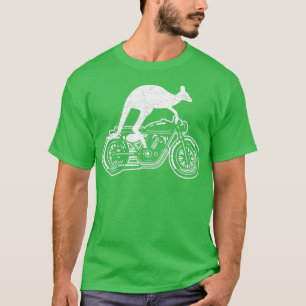 Kangaroo Riding Motorcykel Australien Motorcykel B T Shirt