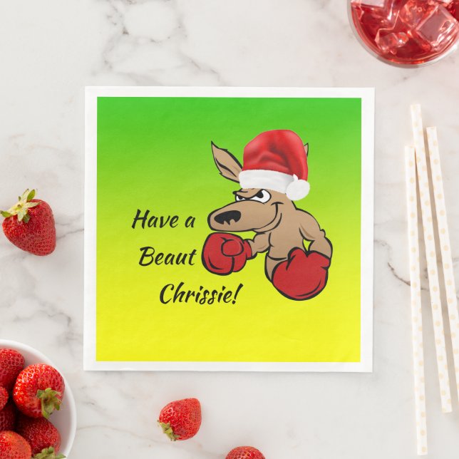 Kangaroo Santa Australian jul Party Pappersservett (Insitu)