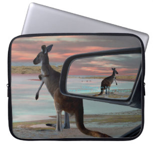 Kangaroo Sea Breezes Illusion Art. Laptop Sleeve
