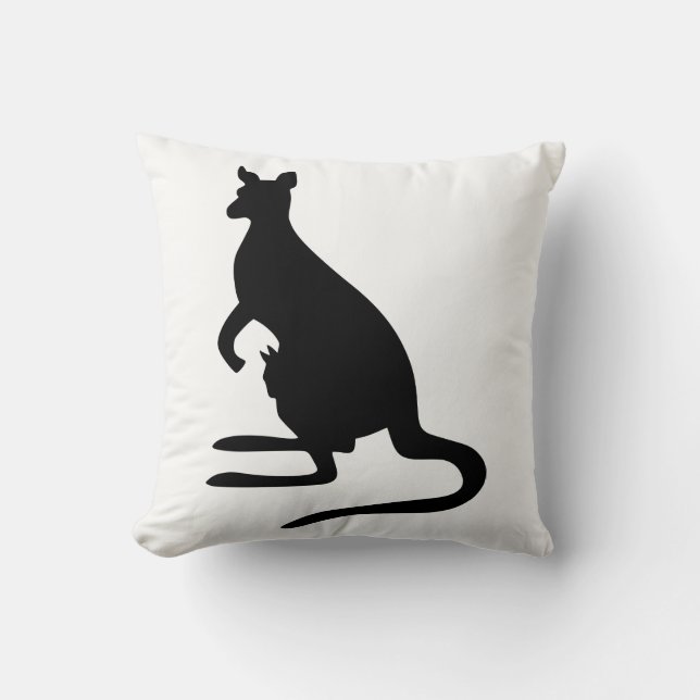 Kangaroo Silhouette Kudde (Framsida)