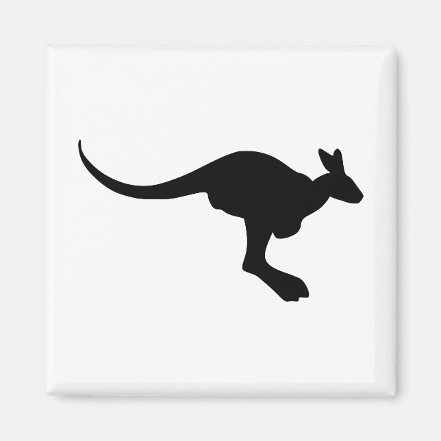 Kangaroo Silhouette Magnet (Framsidan)