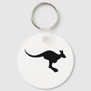 Kangaroo Silhouette Nyckelring