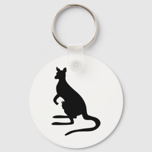 Kangaroo Silhouette Nyckelring