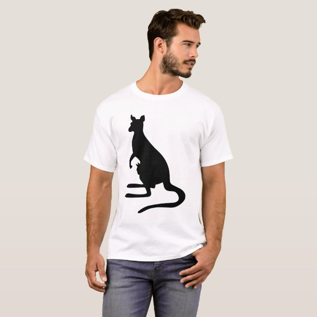 Kangaroo Silhouette Tee Shirt (Hel framsida)