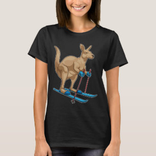 Kangaroo Skier Ski Winter sport T Shirt