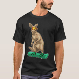Kangaroo Snowboard Winter Sport T Shirt