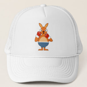 Kangaroo som Boxer med Boxinghandskar Keps