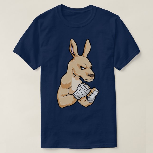 Kangaroo som Boxer vid Boxing T Shirt (Design framsida)