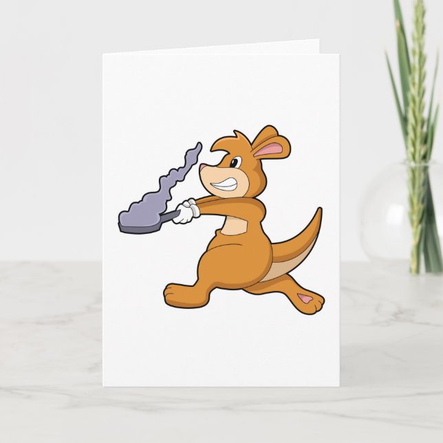 Kangaroo som Cook med Pan Kort (Framsida)