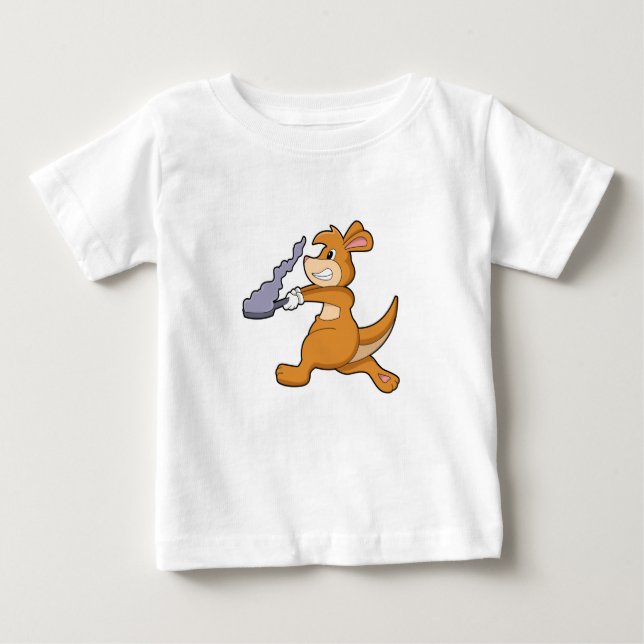 Kangaroo som Cook med Pan T Shirt (Framsida)