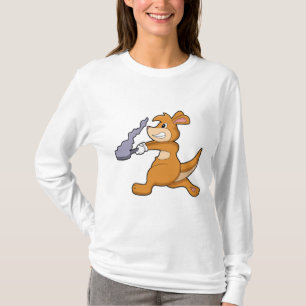 Kangaroo som Cook med Pan T Shirt