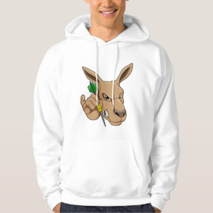 Kangaroo som Dart-spelare med Dart Hoodie