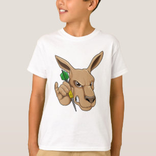 Kangaroo som Dart-spelare med Dart T Shirt