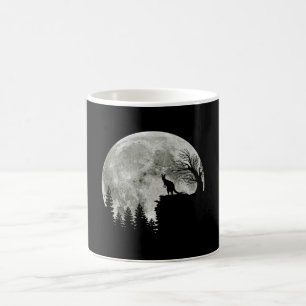 Kangaroo Stå på bergstalesoky Halloween Måne Kaffemugg