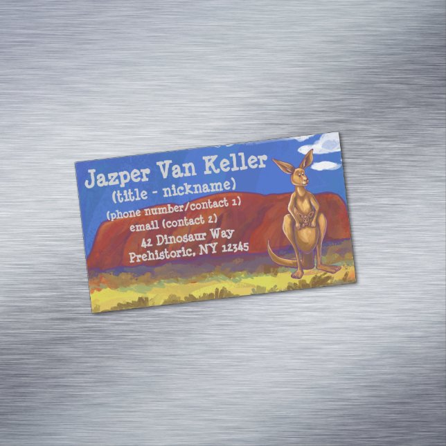 Kangaroo Stationery Visitkortmagnet (In Situ)