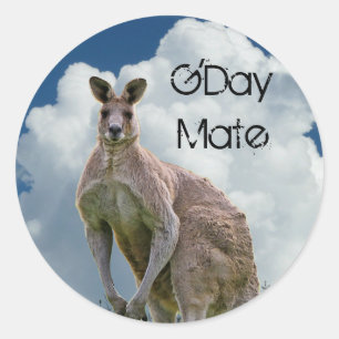 Kangaroo Stickers Runt Klistermärke