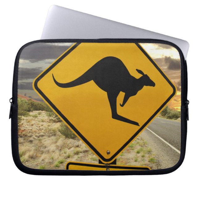 Kangaroo-tecken, Australien Laptop Sleeve (Framsidan)