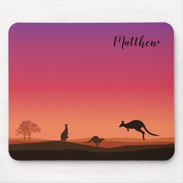 Kangaroo Thned Personlig Mouse Pad Musmatta (Framsidan)