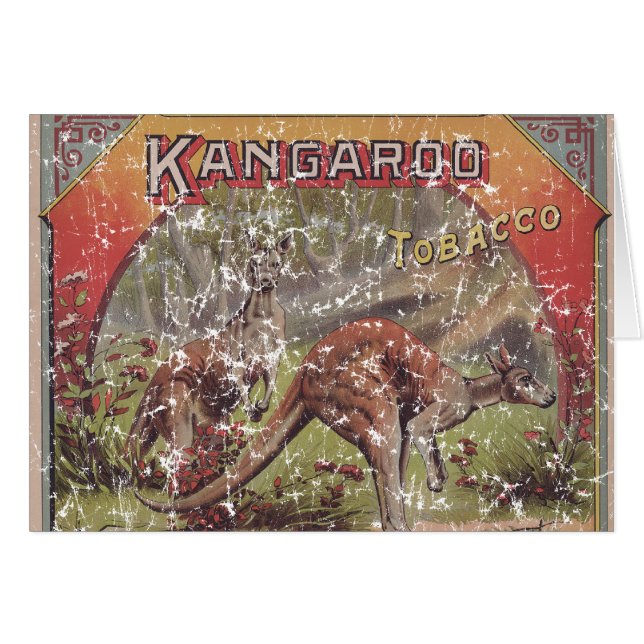 Kangaroo Tobacco 1900 - nödlidande Hälsningskort (Framsidan Horizontal)