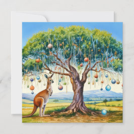 Kangaroo under gumgräddbalkar