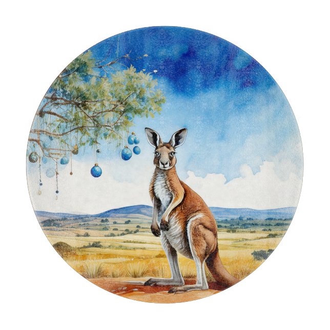 Kangaroo under gumtree med julbalkar (Framsidan)