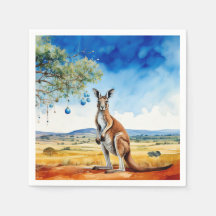 Kangaroo under gumtree med julbalkar