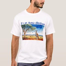 Kangaroo under gumtree med julbalkar t shirt