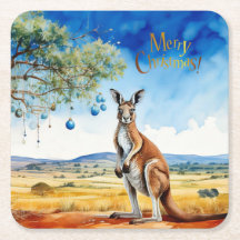 Kangaroo under gumtree med julbalkar