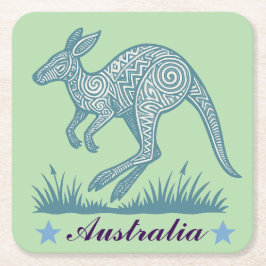 Kangaroo Underlägg Papper Kvadrat