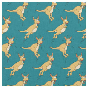 Kangaroos Cute Kids Tecknad Tyg
