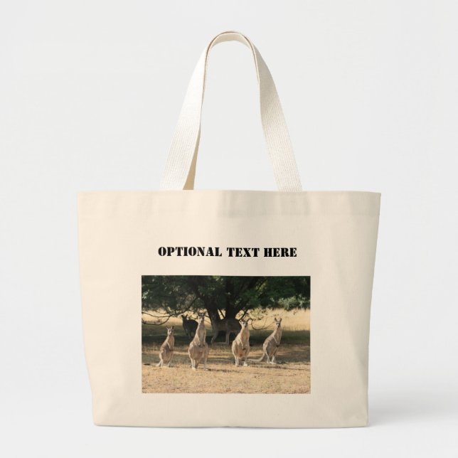 Kangaroos i en rad jumbo tygkasse (Framsidan)