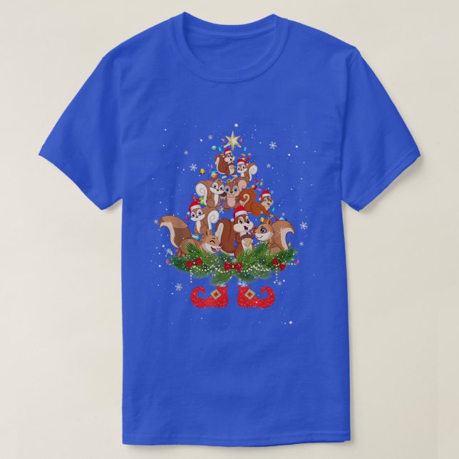 Kangaroos Julgran Ljus Funny Santa Hat Lo T Shirt (Design framsida)