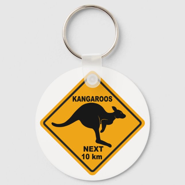 Kangaroos Next 10 km Nyckelring (Framsida)