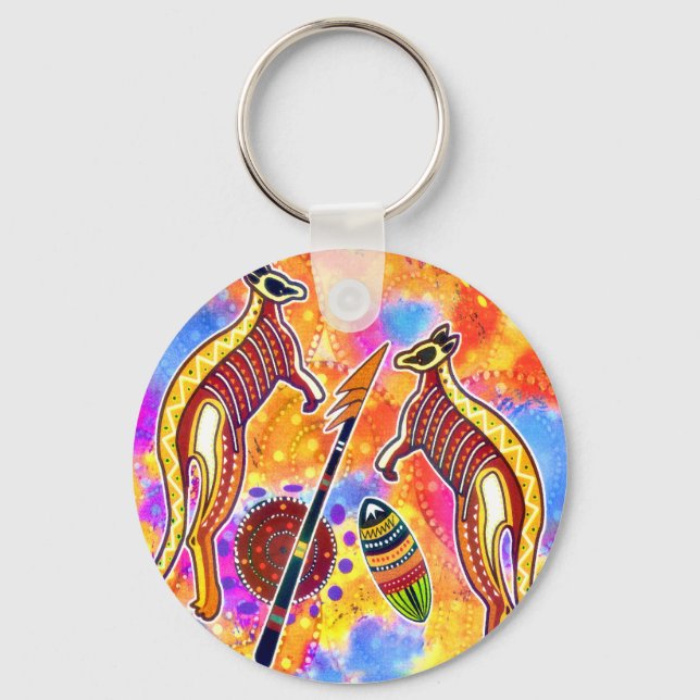 Kangaroos-nyckelkedja Nyckelring (Framsida)