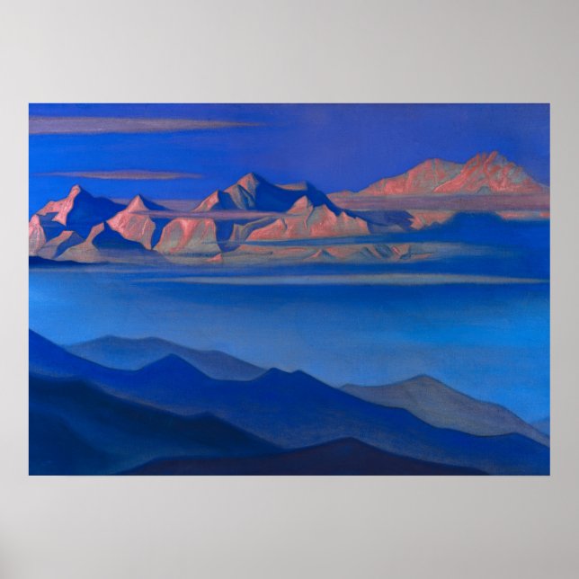 Kangchenjunga 1944 av Nicholas Roerich Poster (Framsidan)