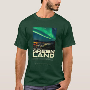 Kangerlussuaq Grönland, nordligt ljus Poster T Shirt