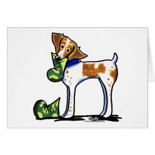 Kängor för kamouflage för Brittany Spaniel Hälsningskort