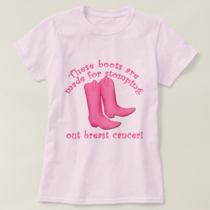 Kängor göras för att stampa ut bröstcancer t-shirt
