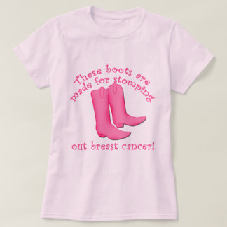 Kängor göras för att stampa ut bröstcancer t-shirt