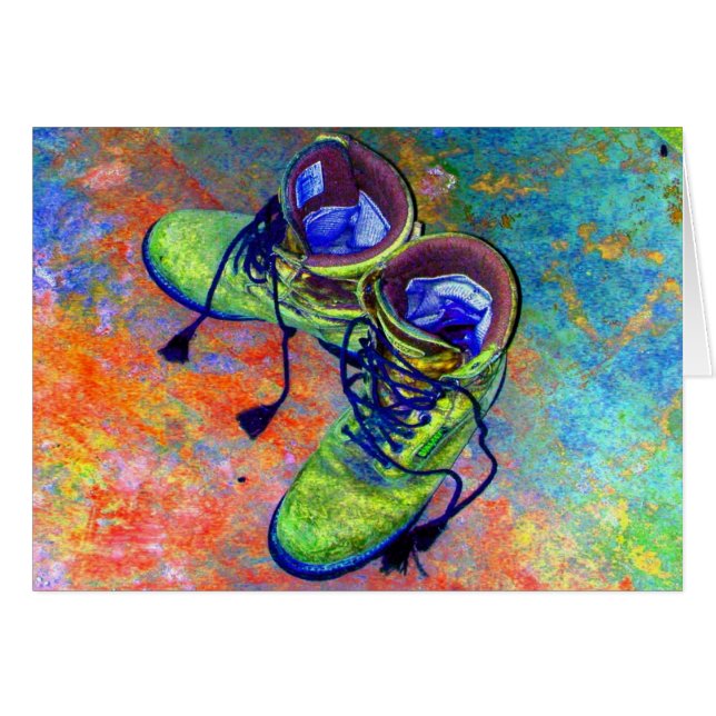 Kängor Hälsningskort (Framsidan Horizontal)