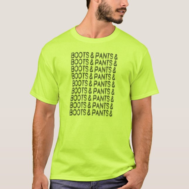 Kängor och byxor t-shirt (Framsida)