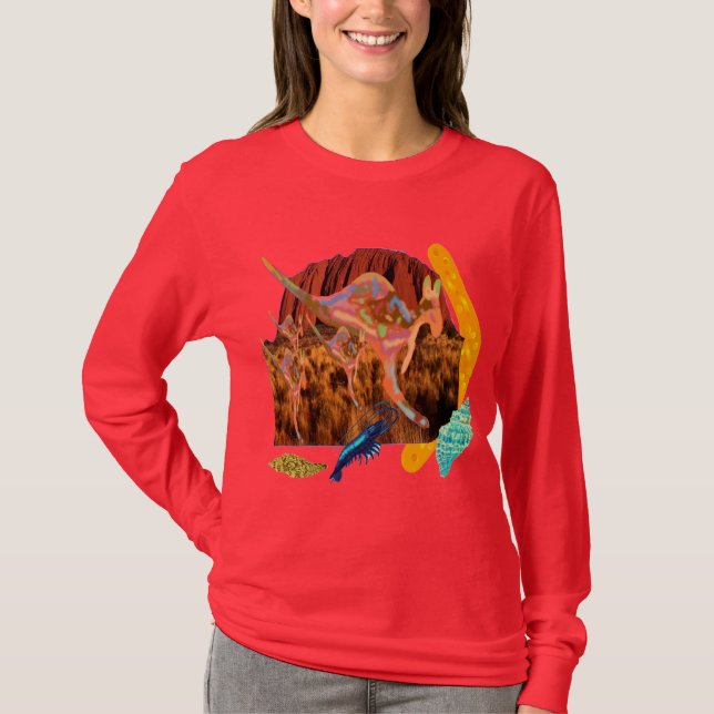 känguru Aborigin, Australien samling T-shirt (Framsida)