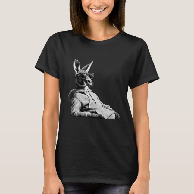Känguru Älskare Vilda Motiv Wallaby Djur Grafisk T Shirt (Framsida)